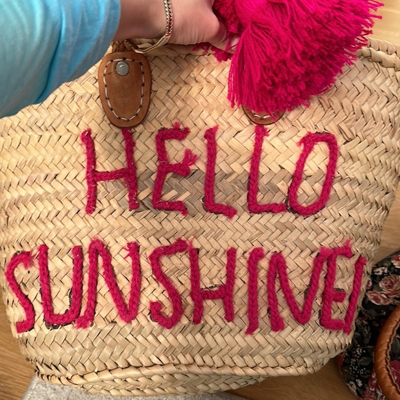 Natural woven beach bag from Italy - Picture 2 of 5